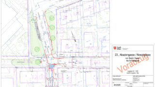 Plan Akaziengasse Fahrbahnanhebung